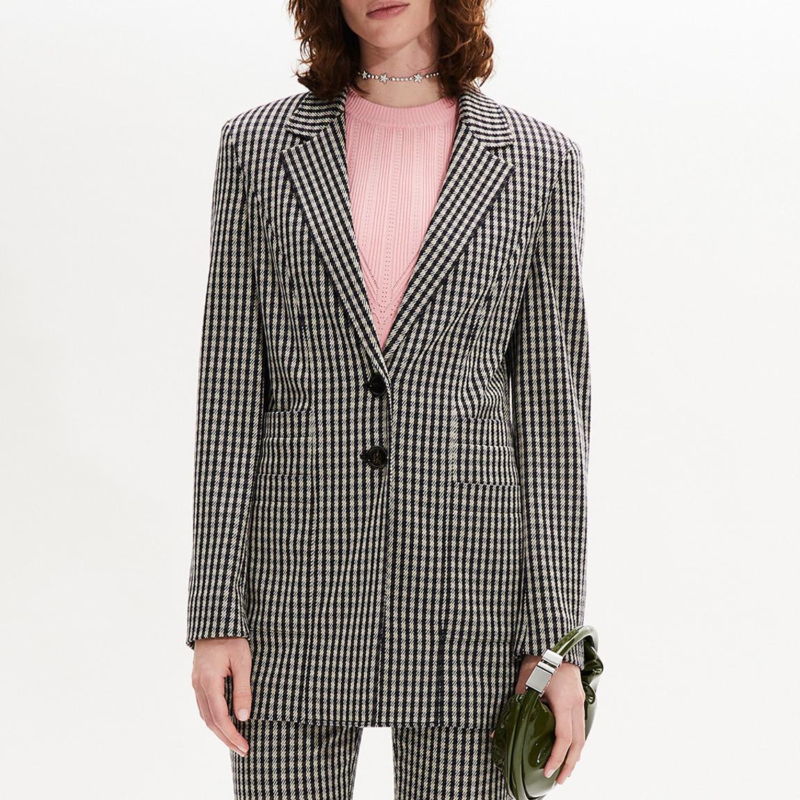 Grey Check Wool Blend Blazer main product photo