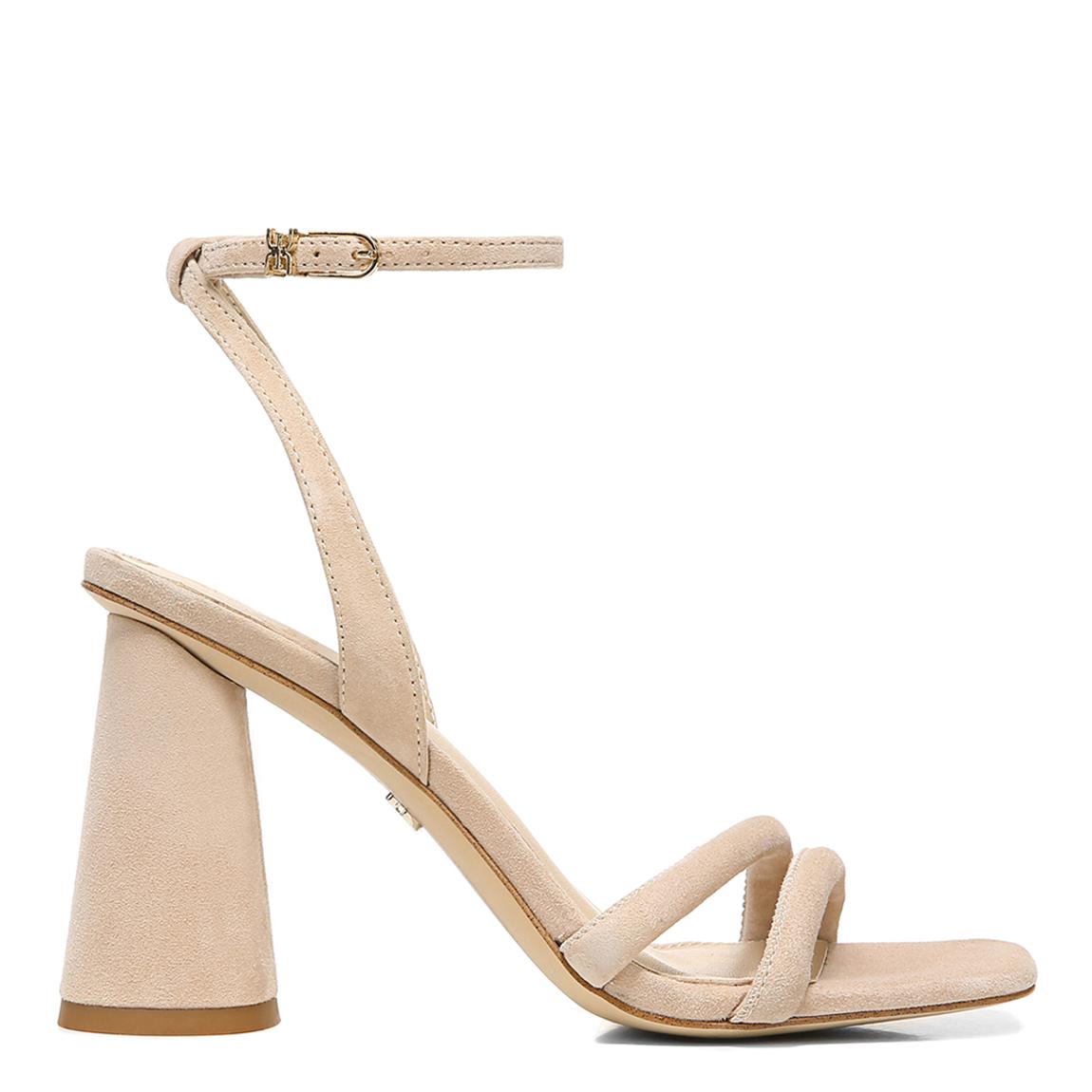 Cappucino Kia Suede Leather Heeled Sandals main product photo