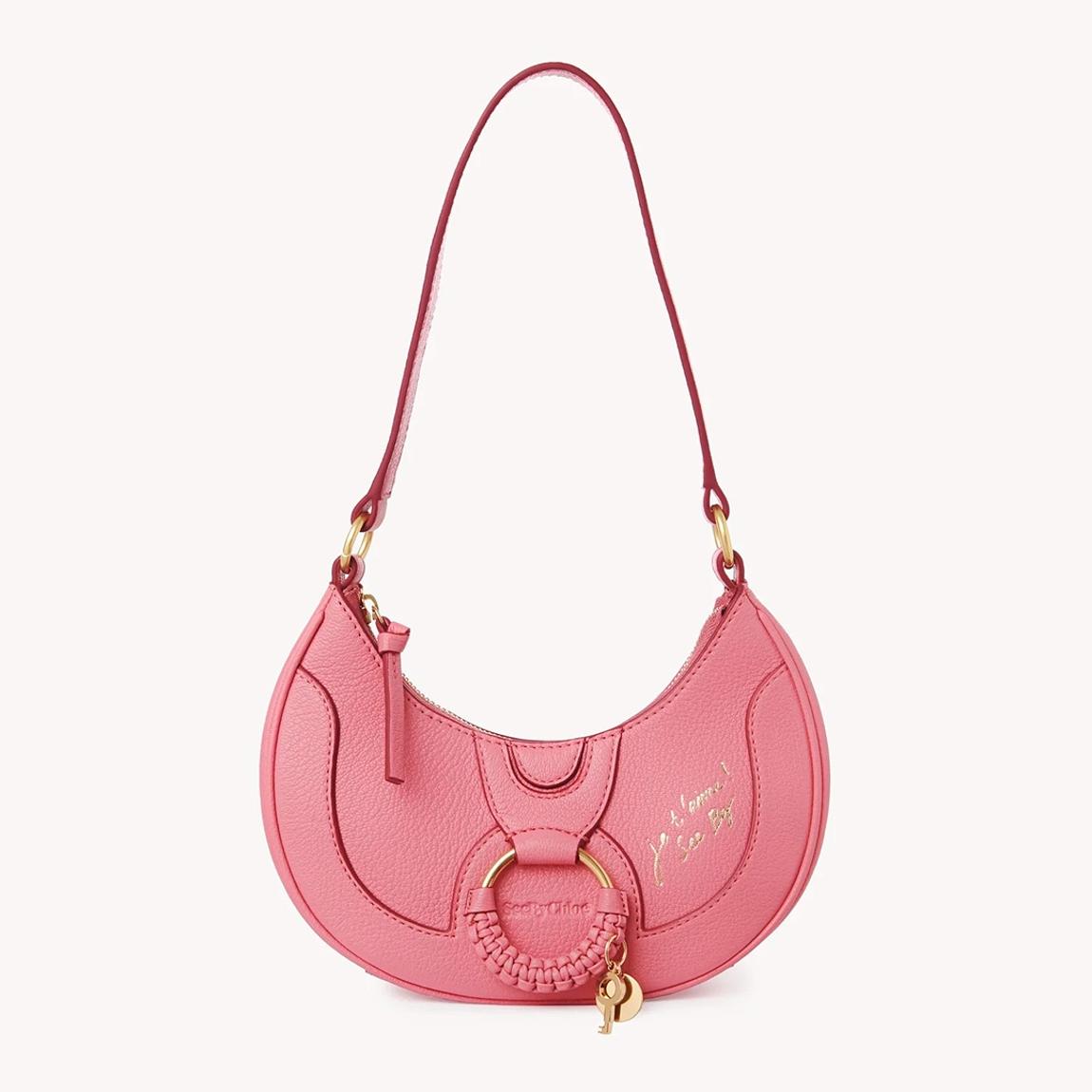 Pushy Pink See By Chloe Hana Half Moon Bag main product photo