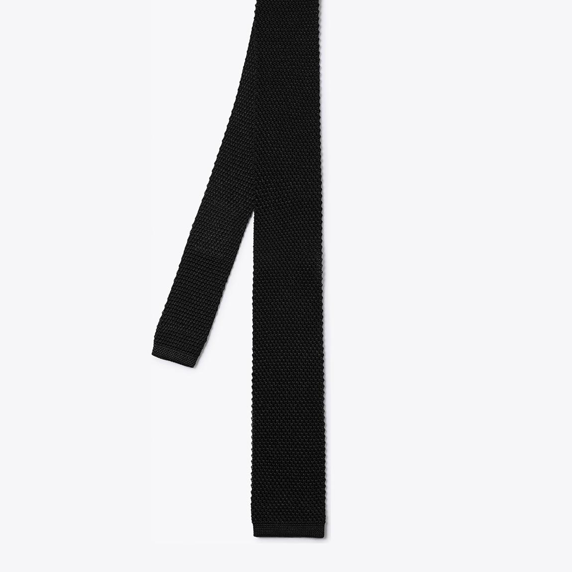 Black Textured Silk Tie main product photo