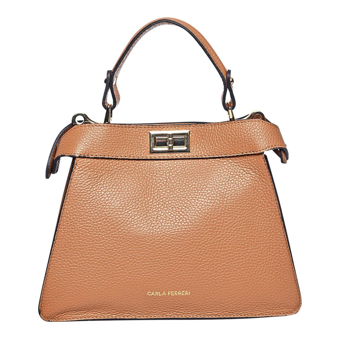 Brown Italian Leather Shoulder Bag main product photo