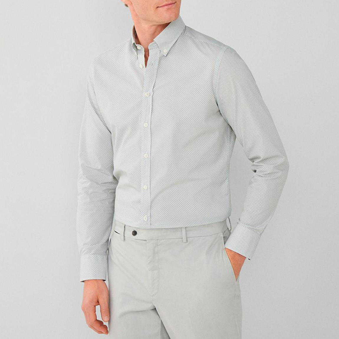 Green Diamond Slim Fit Cotton Shirt main product photo