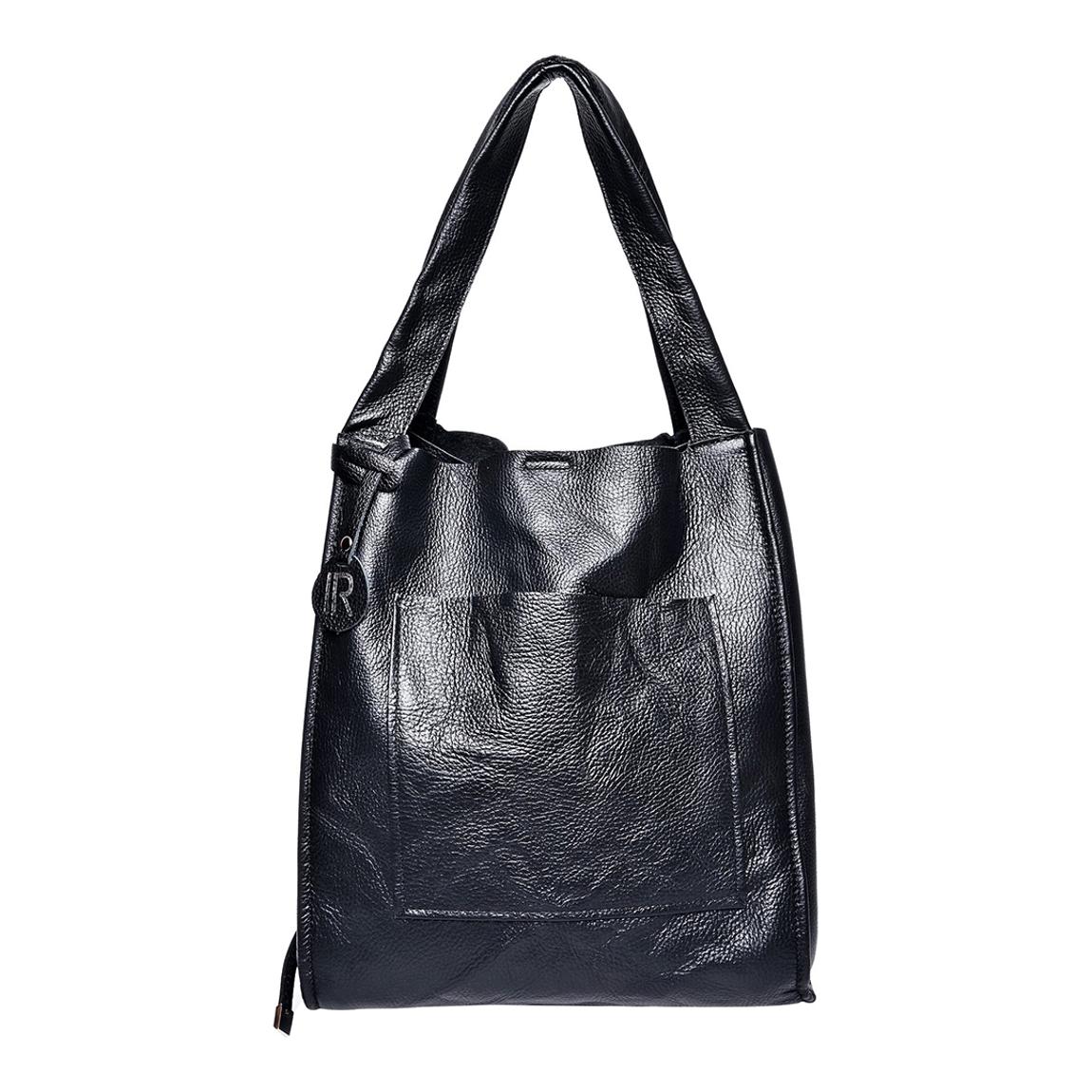 Black Leather Tote Bag main product photo