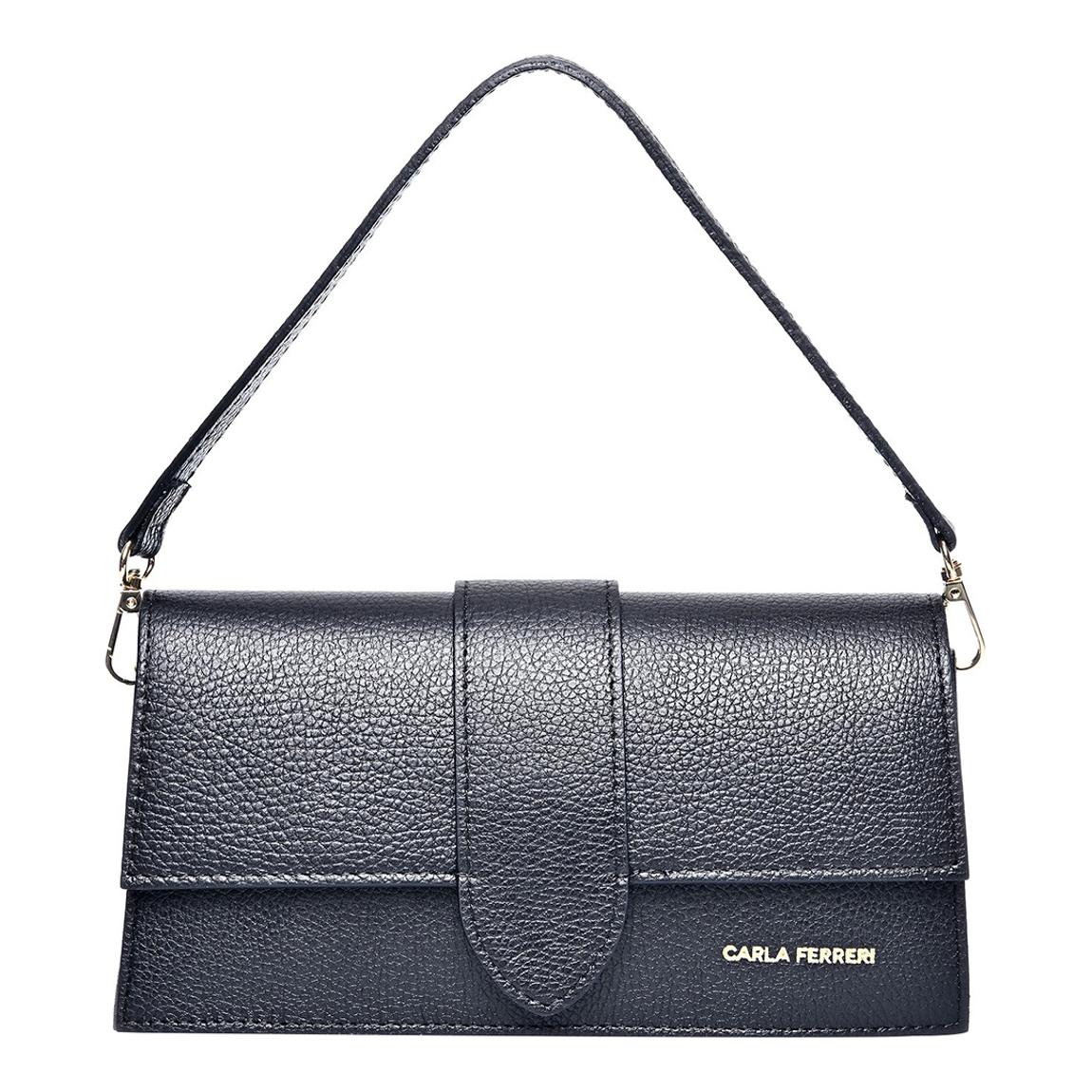 Black Leather Top Handle Bag main product photo