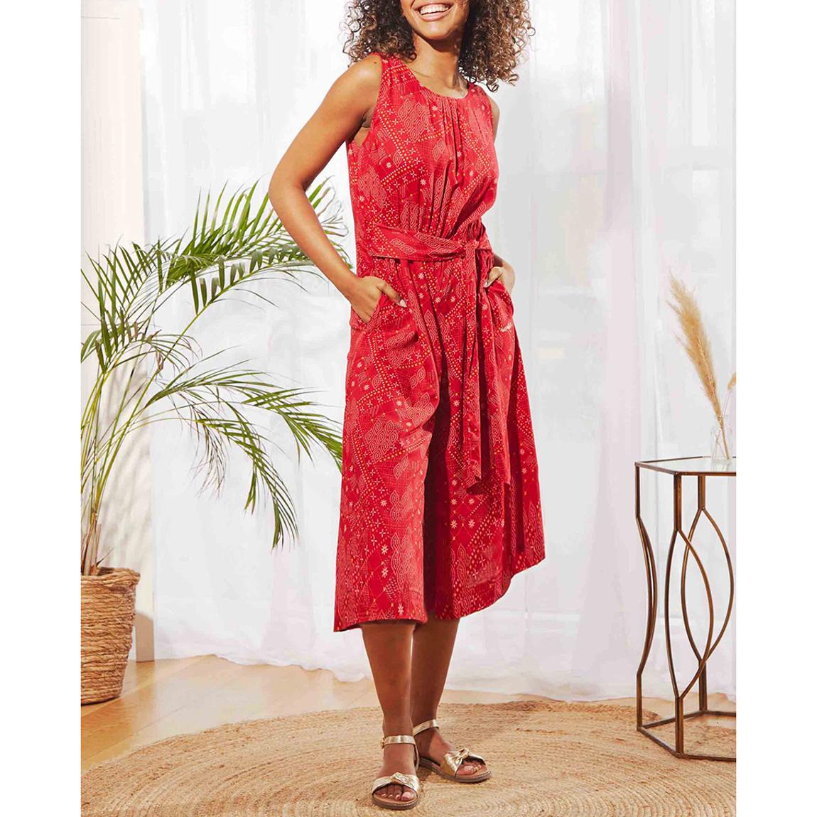 Red Nalani Viscose Jumpsuit main product photo