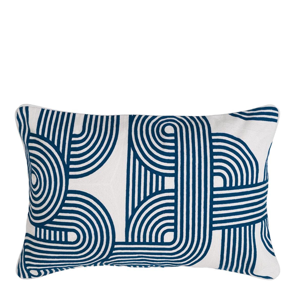 Abacus Cushion 40x60cm, Blue on White main product photo