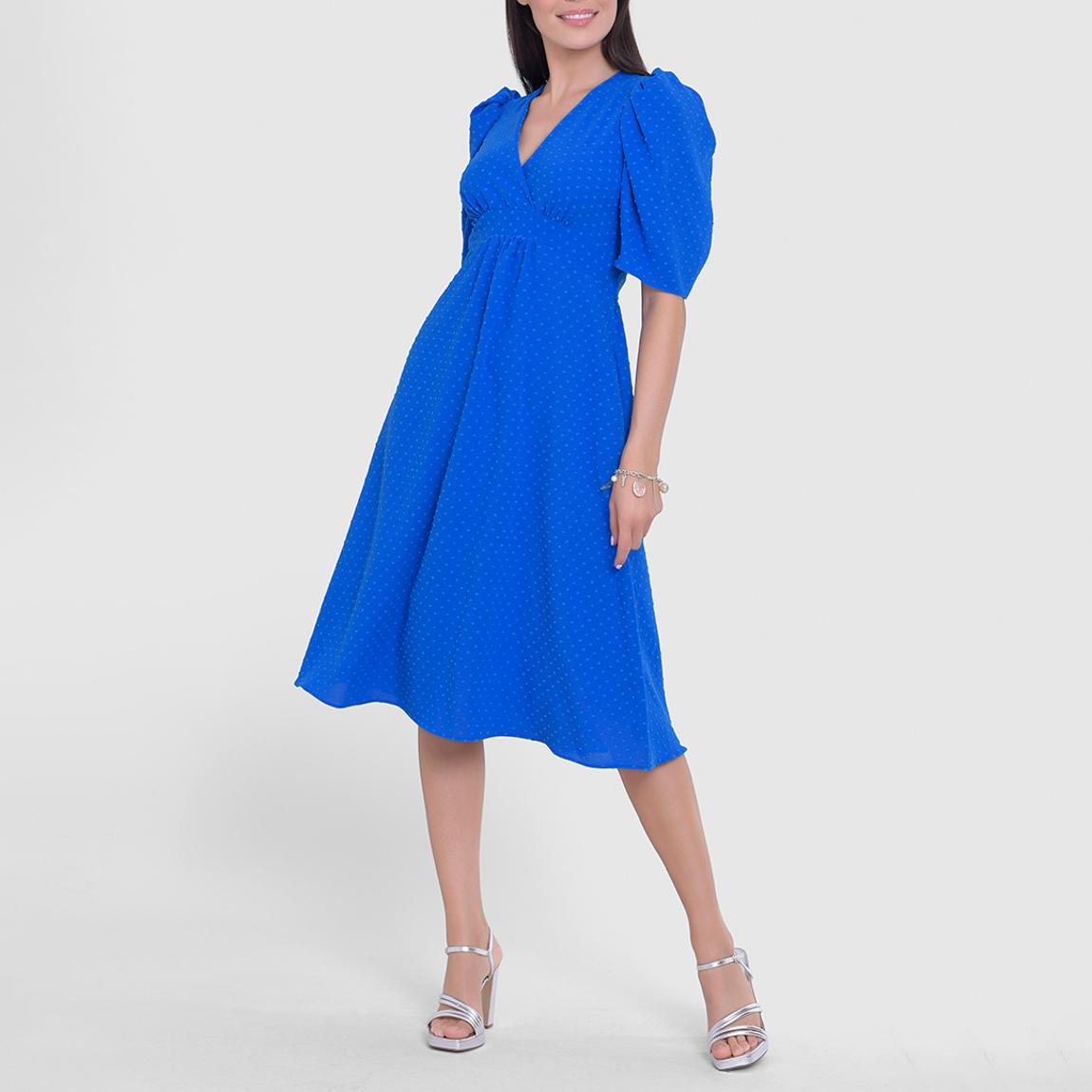 Blue A-Line Tie Waist Dress main product photo