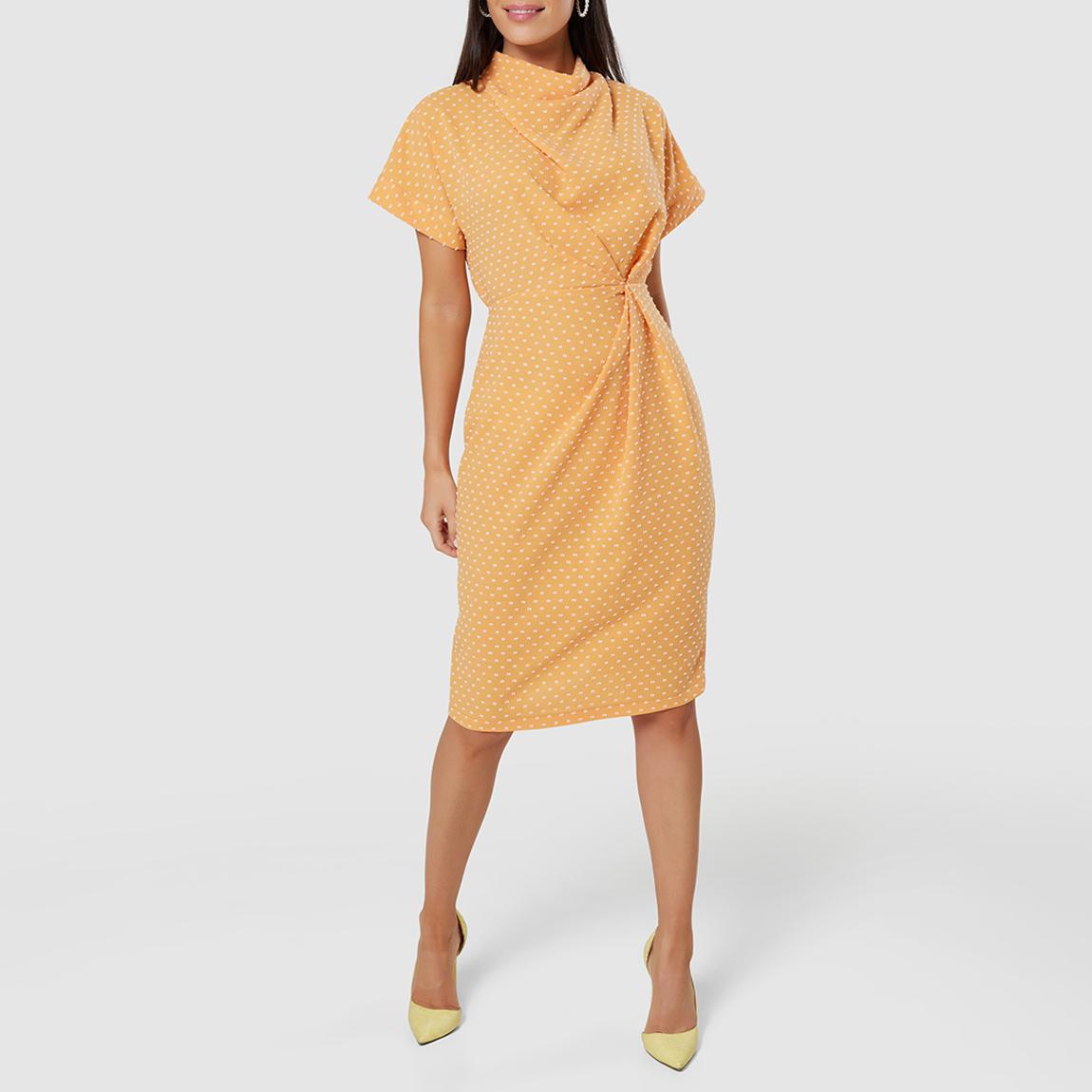 Orange Pencil Midi Dress main product photo