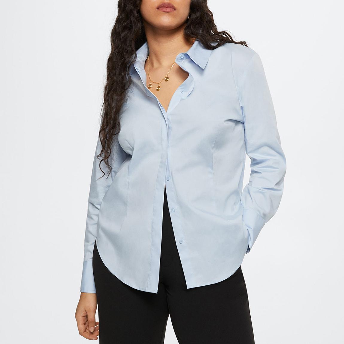 Pale Blue Essential Cotton-Blend Shirt main product photo