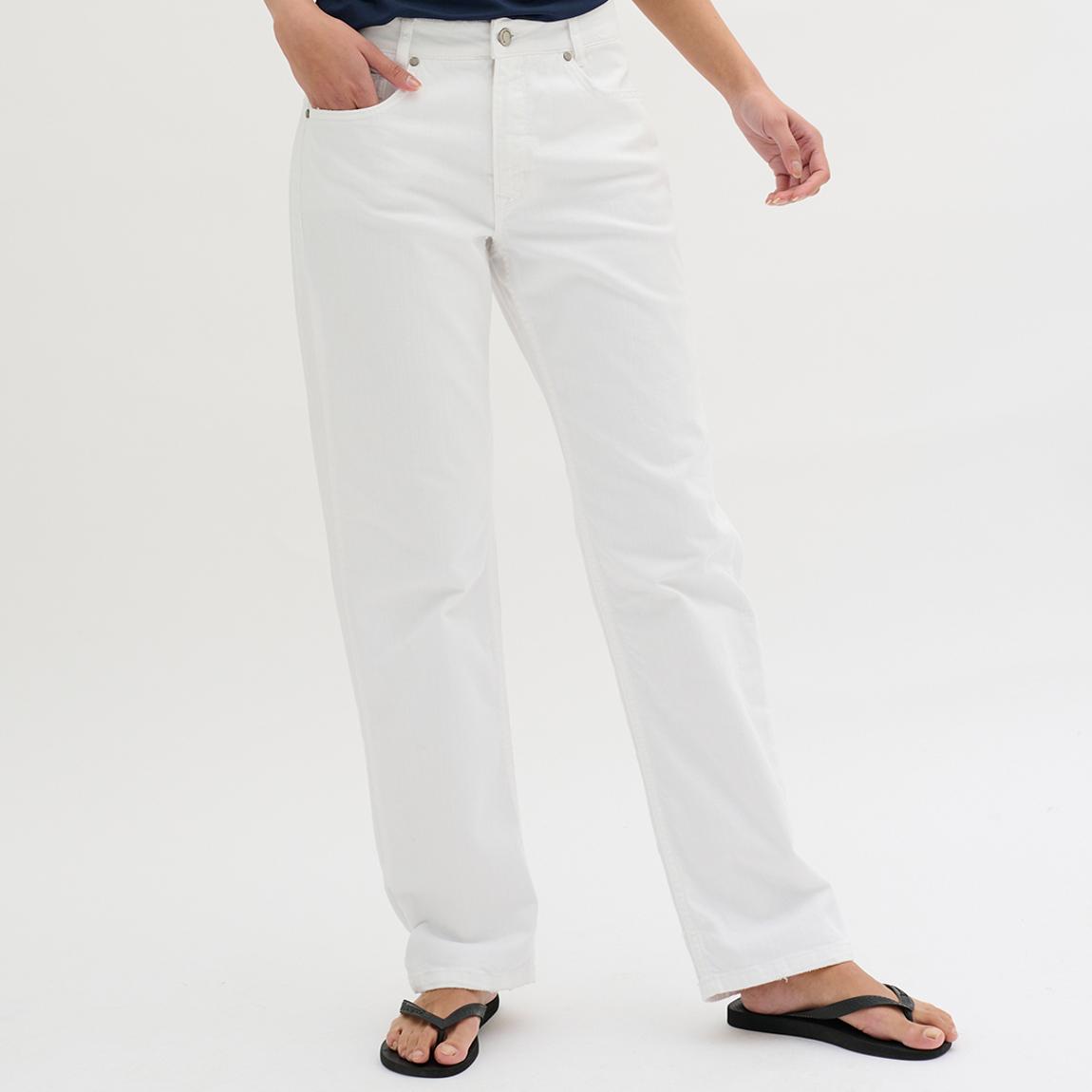 White High Waisted Straight Jeans main product photo