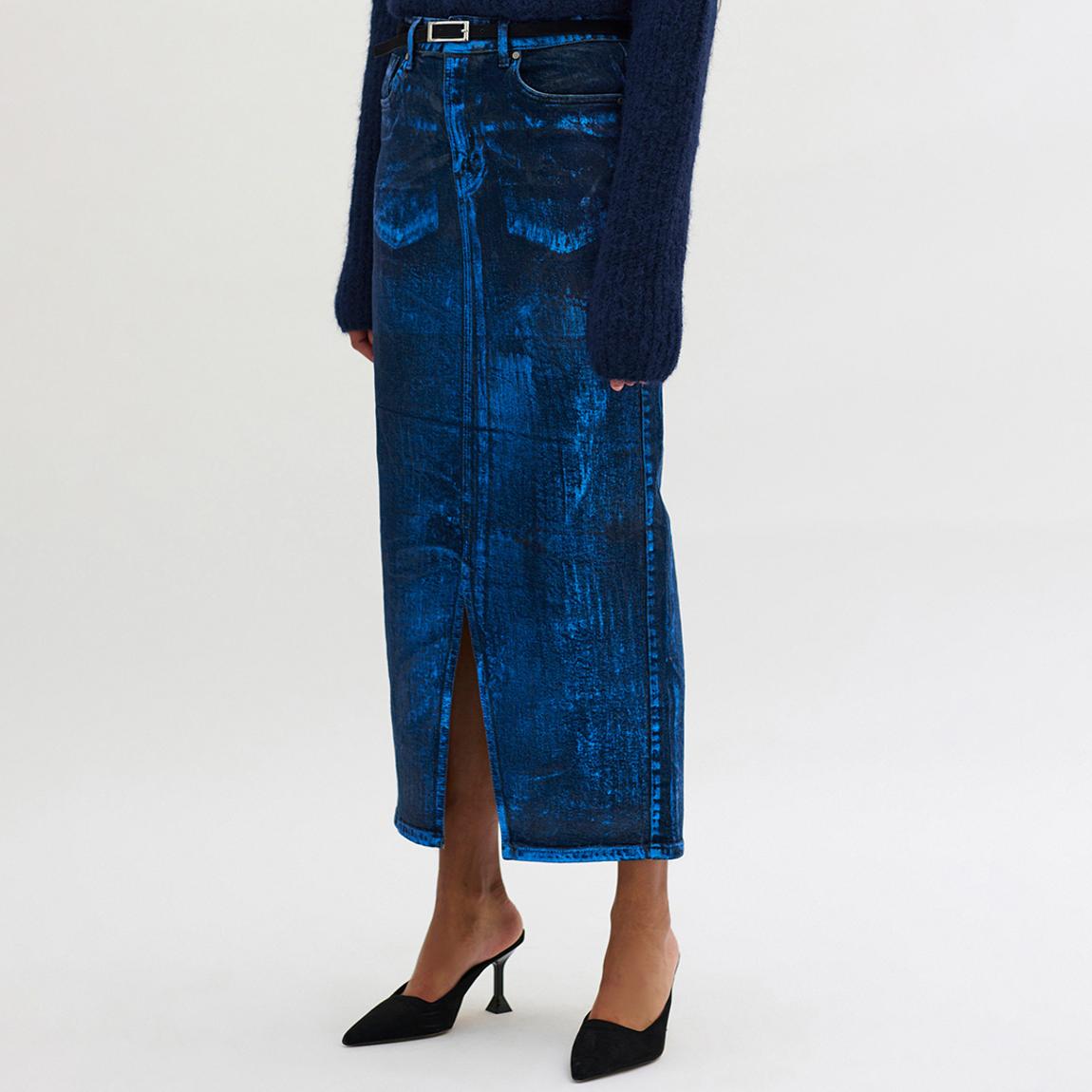 Blue Mettalic Aspen Skirt main product photo