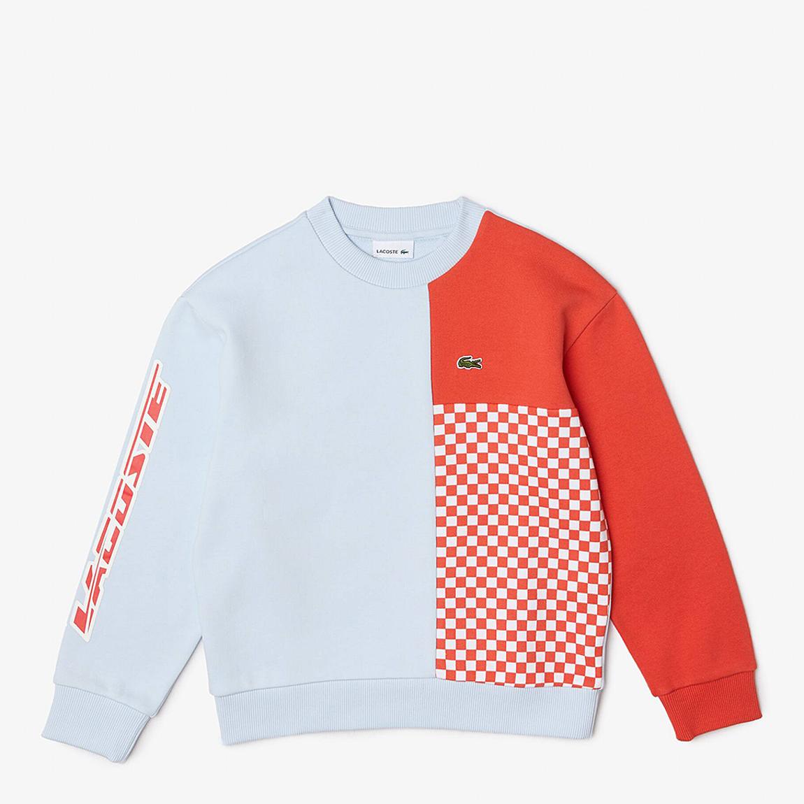 Kid Boy's Pale Blue Colour Block Sweatshirt main product photo