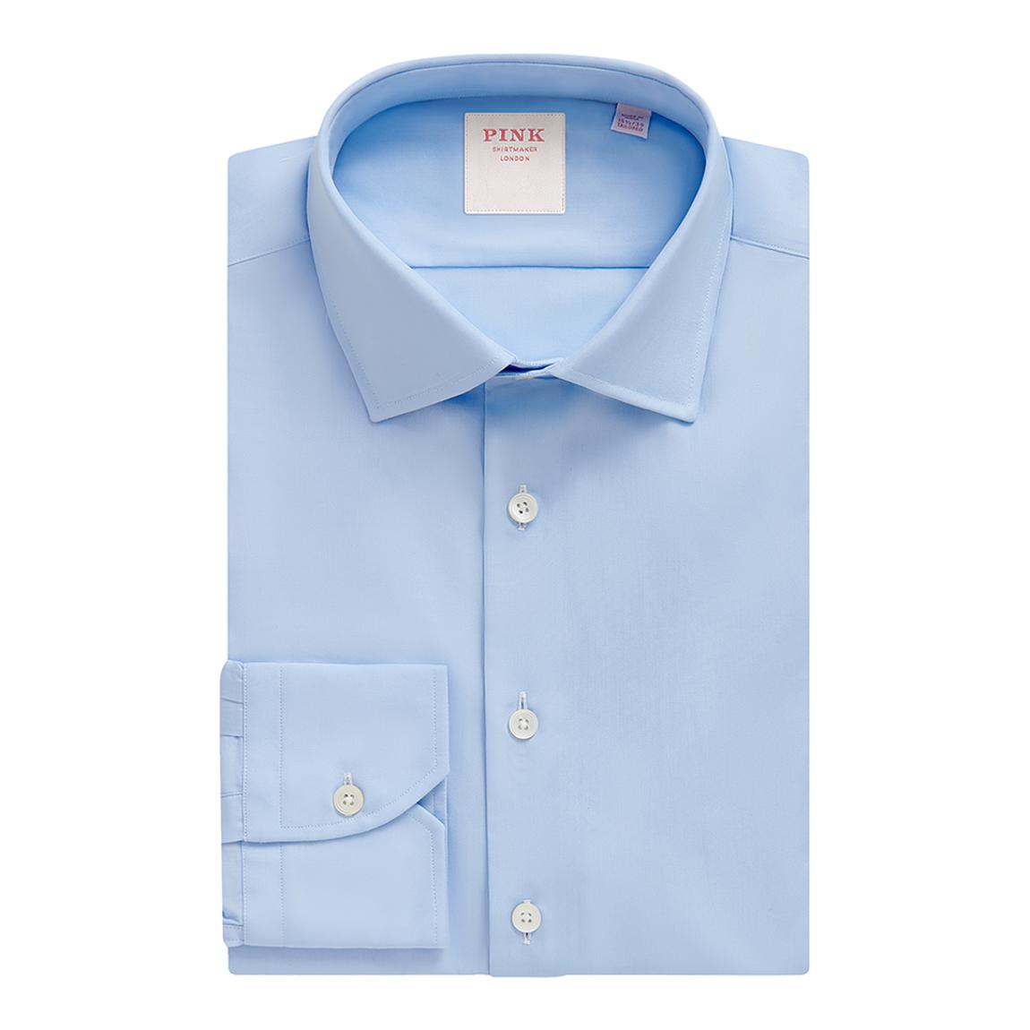 Blue Core Poplin Tailored Fit Cotton Shirt main product photo