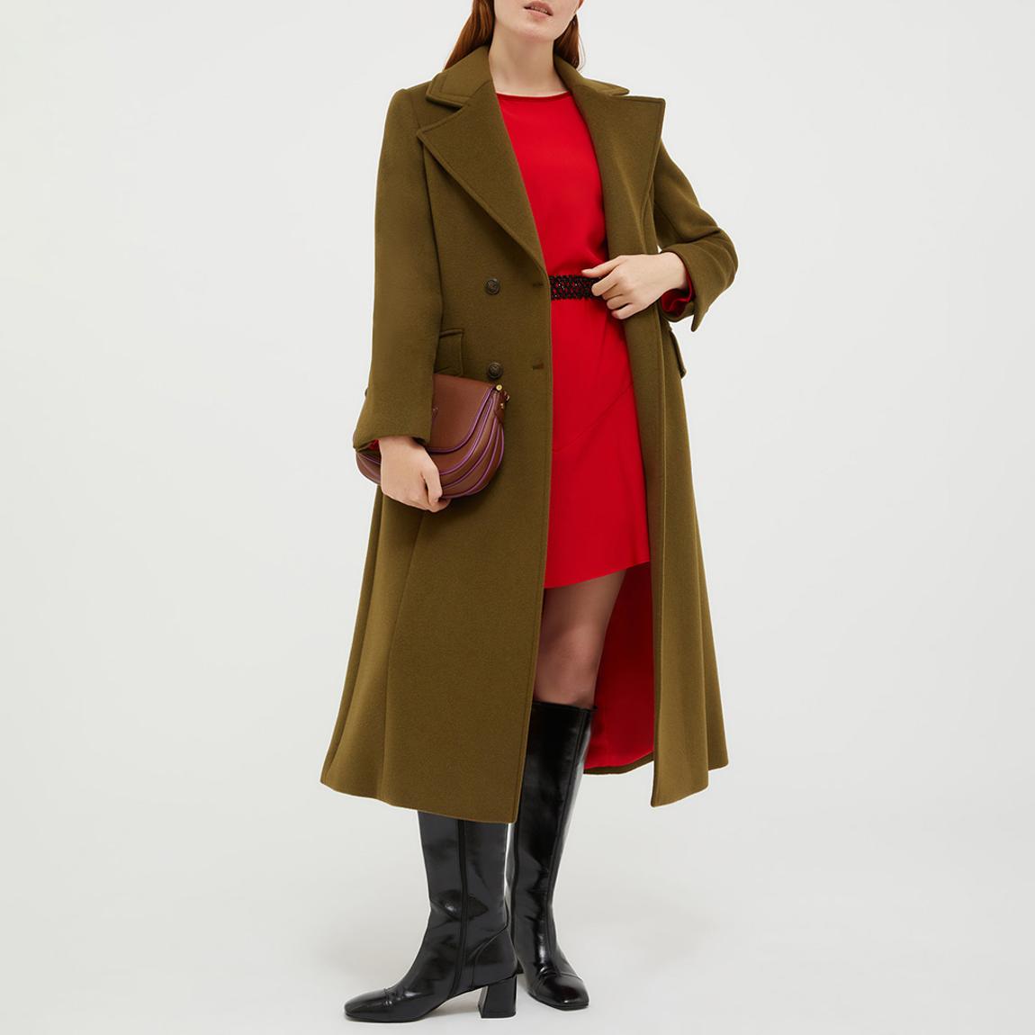Khaki Pressing Wool Blend Coat main product photo