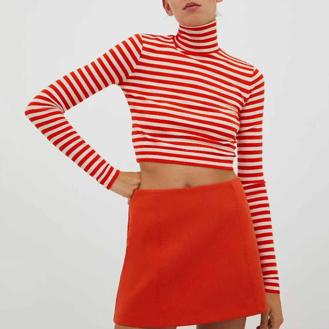 Orange Striped Antille Top main product photo