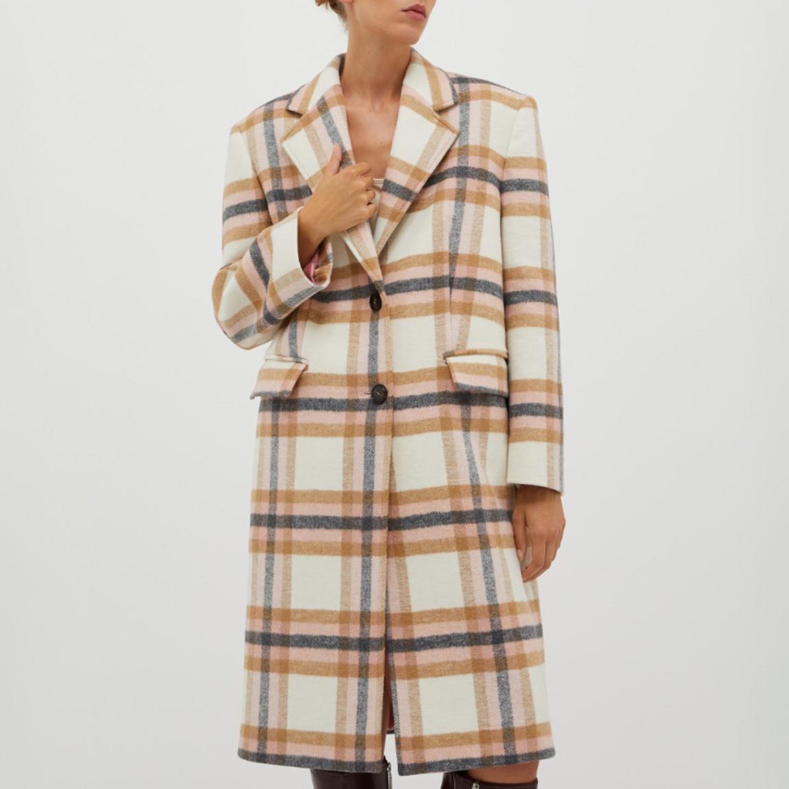 Camel Checked Jolie Coat main product photo