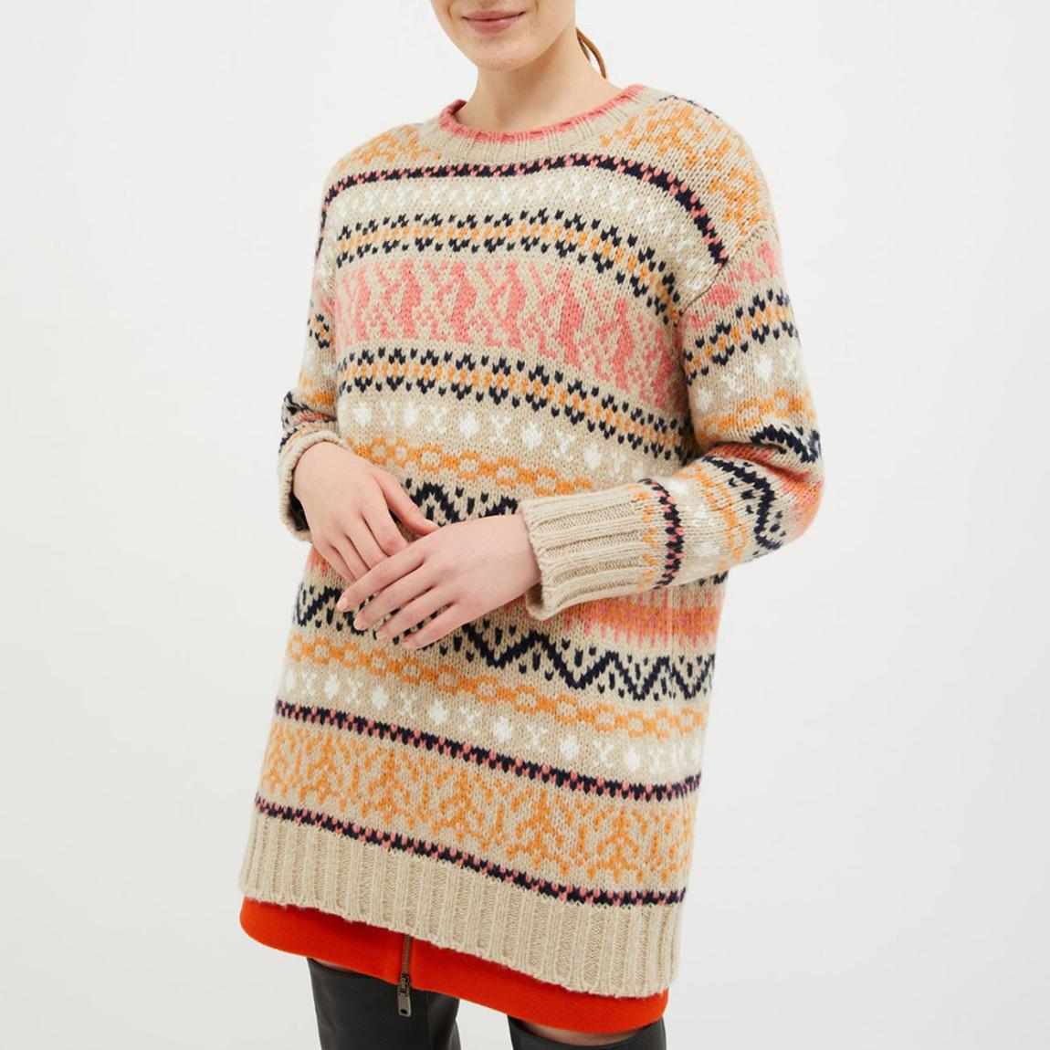 Beige Printed Wool Blend Jumper main product photo