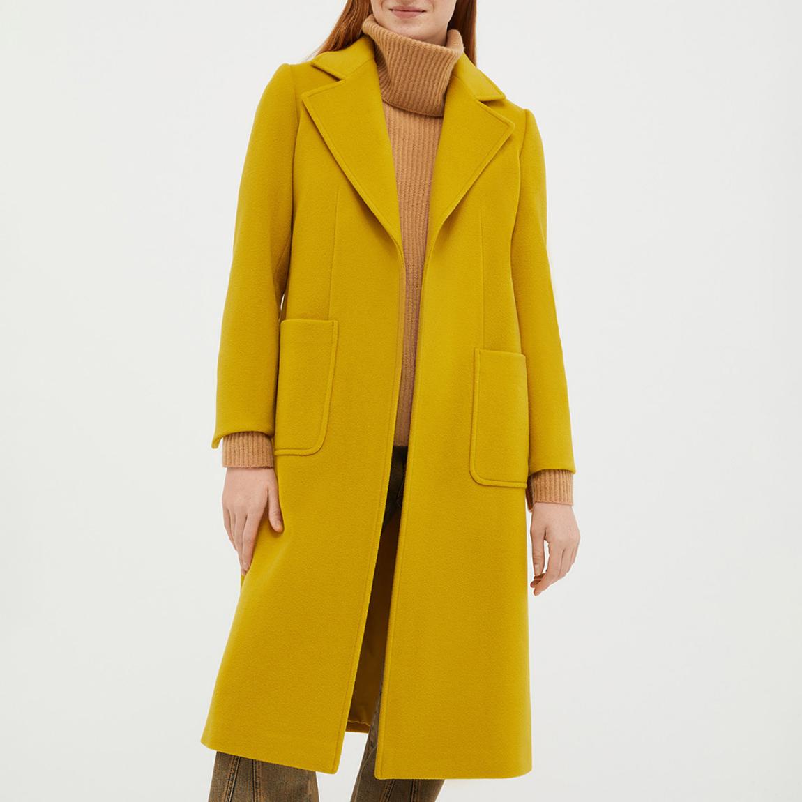 Mustard Irunawa Wool Blend Coat main product photo