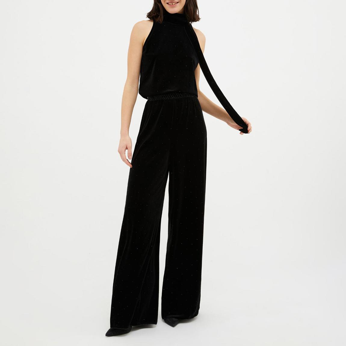 Black Velour Minnie Jumpsuit main product photo