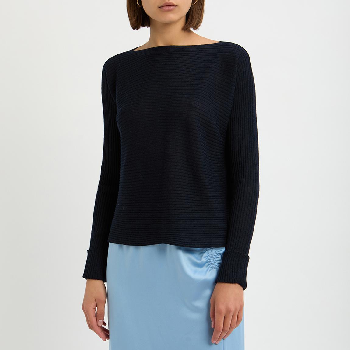 Navy Pattern Wool Blend Isguardo Top main product photo