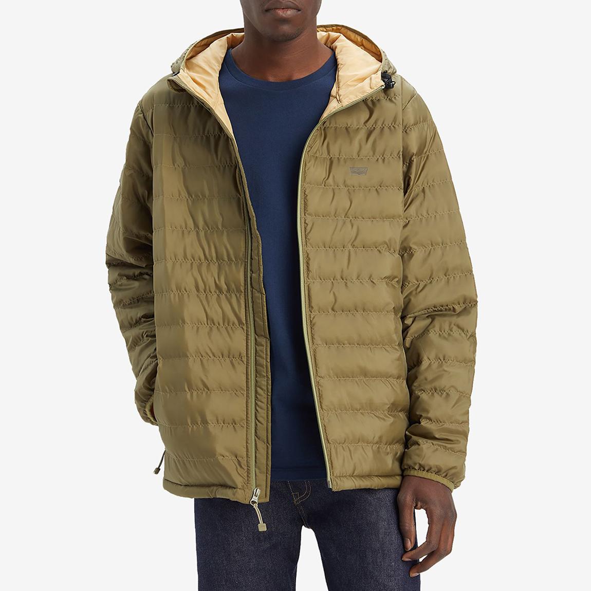 Khaki Packable Puffer Jacket main product photo