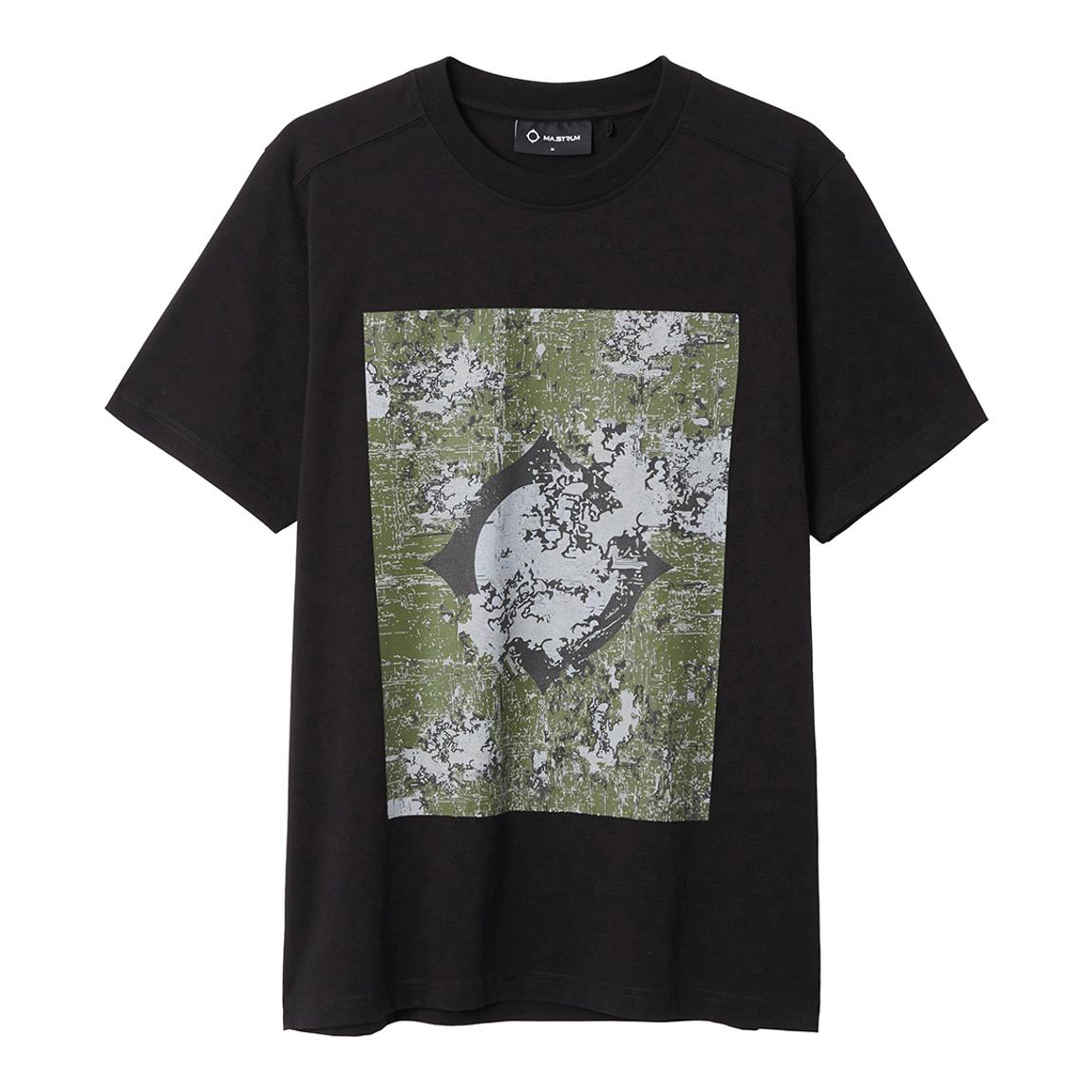 Black Decay Print Cotton T-Shirt main product photo