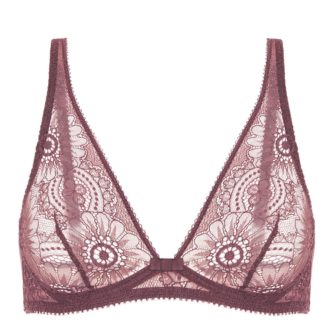 Mauve Embleme Soft Cup Triangle Bra main product photo