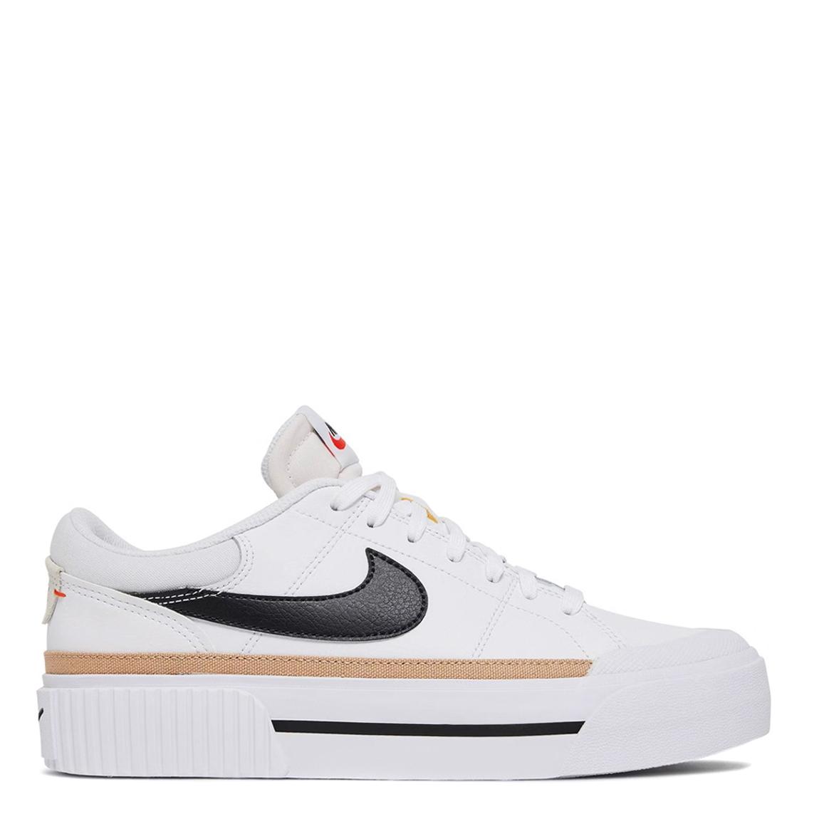 Women's White/Black/Gold Nike Court Legacy Lift Trainers main product photo