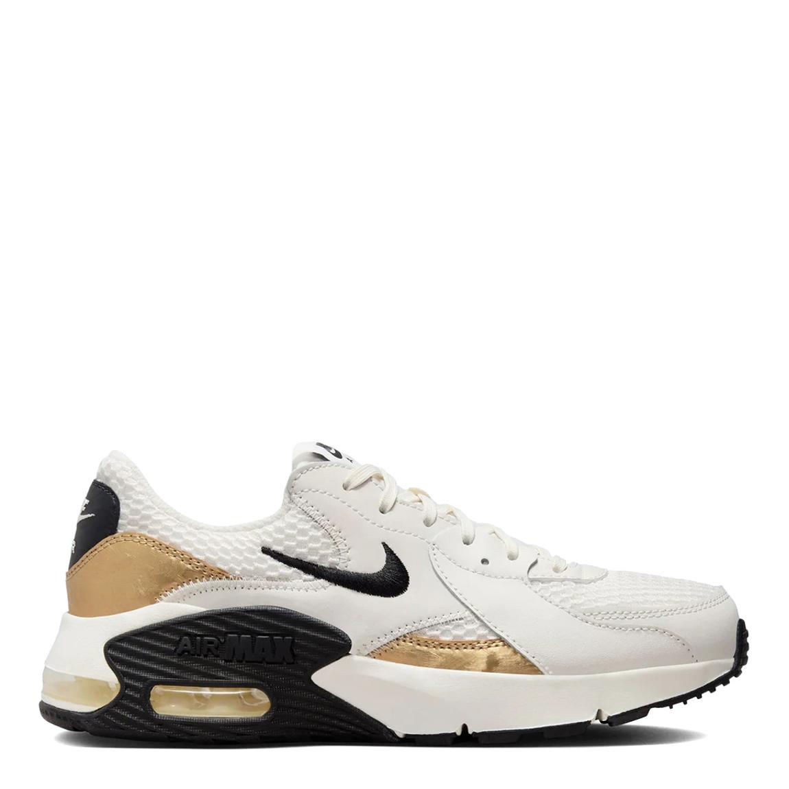 Women's White/Black/Gold Nike Air Max Excee Trainers main product photo