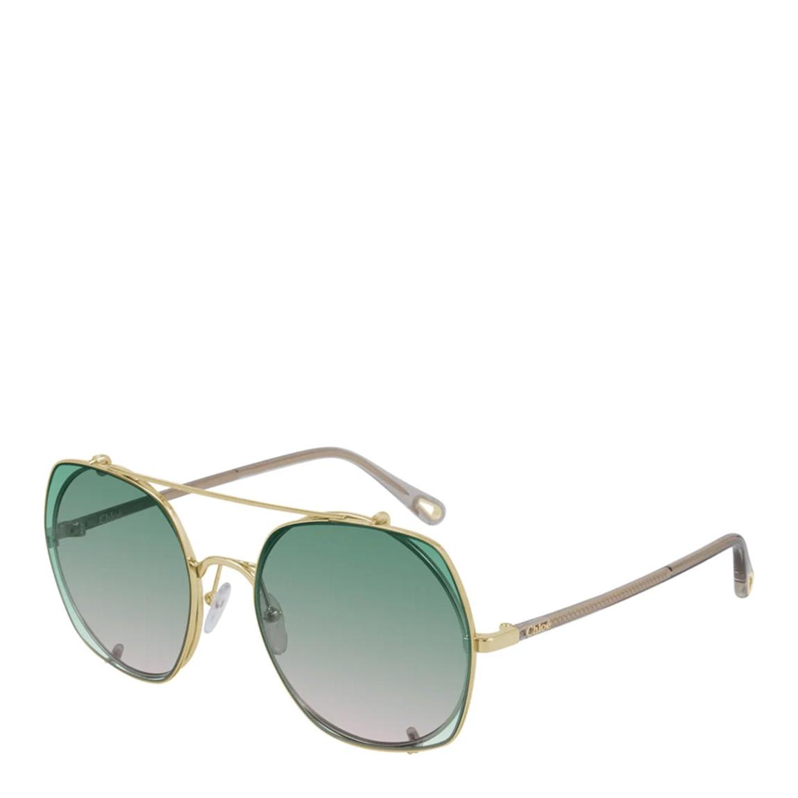 Women's Gold Chloe Sunglasses 57mm main product photo