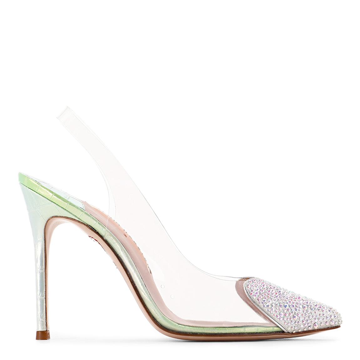 Mint Green Croc Amora Slingback main product photo