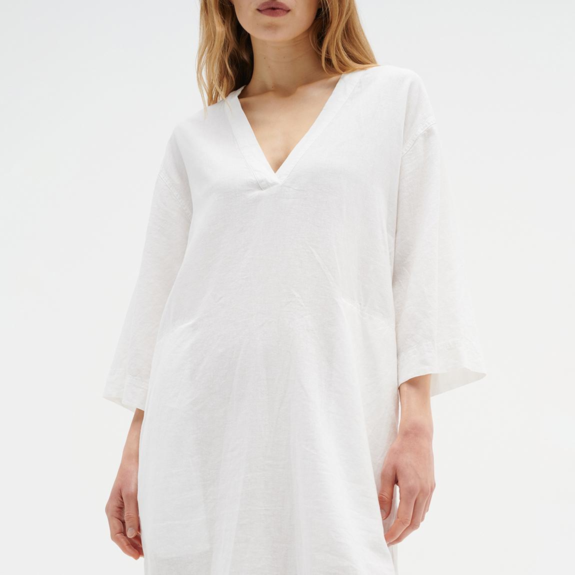 White Odette Linen Beach Tunic main product photo