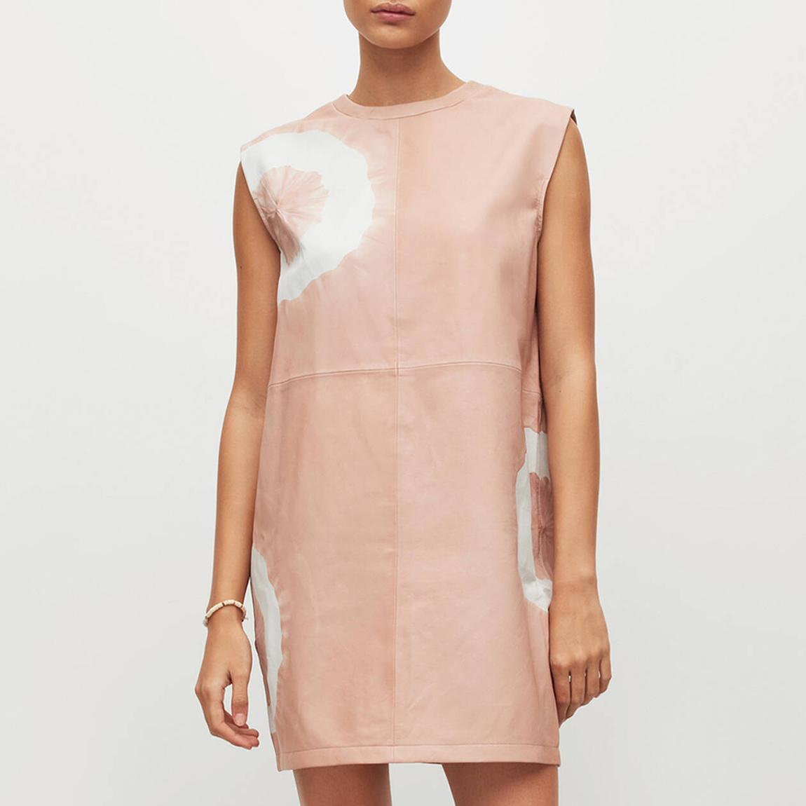Pink Mika Leather Tie Dye Dress main product photo