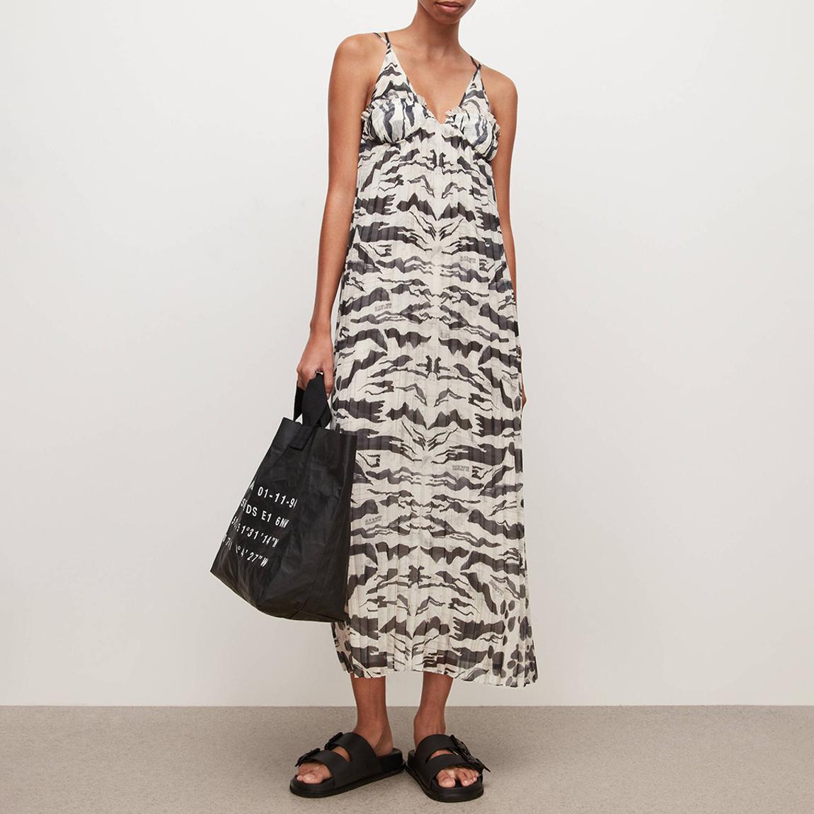 Black Nouval Pleated Dress main product photo