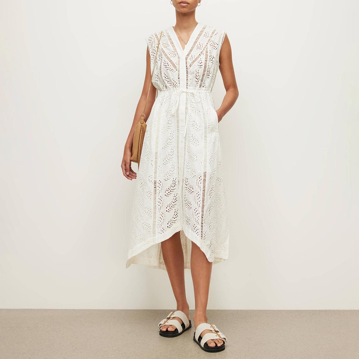All Saints White Tate Cotton Broderie Dress - BrandAlley All Saints White Tate Cotton Broderie Dress - BrandAlley
