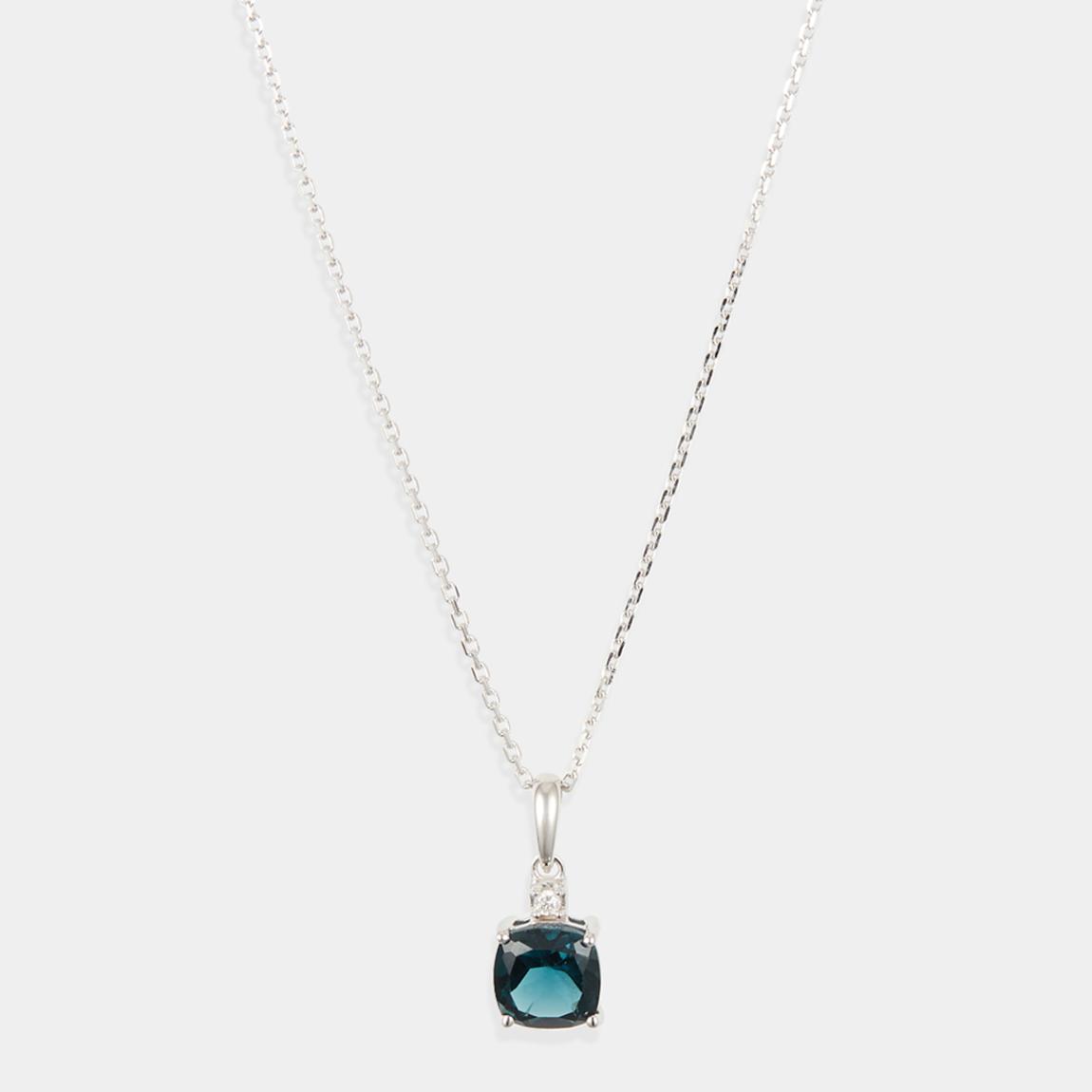 White Gold Tonga Topaz Pendant Necklace main product photo