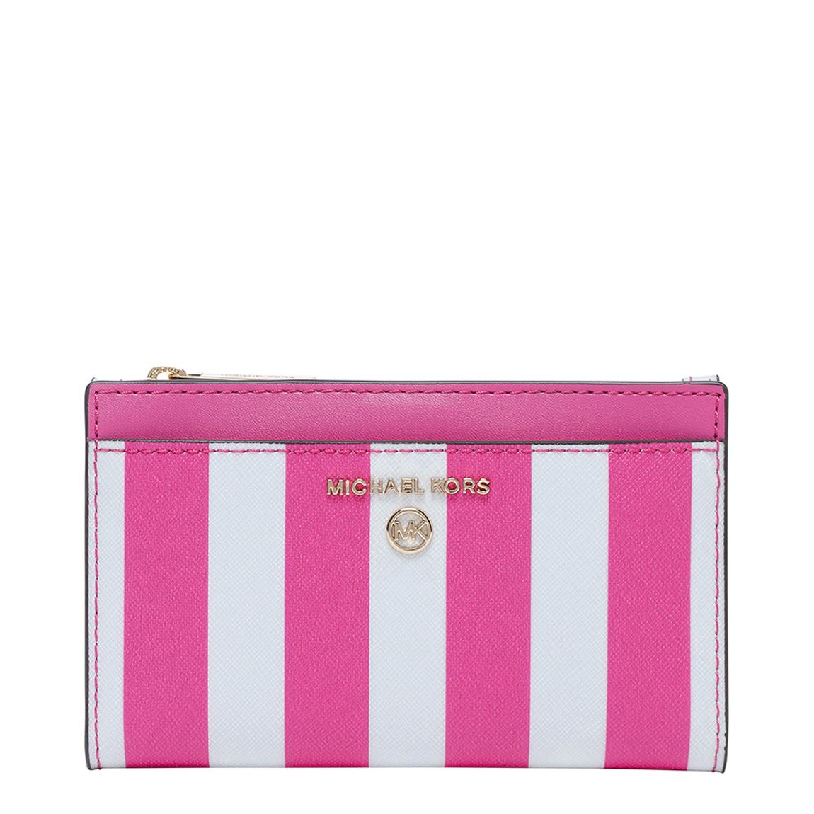 Michael Kors Cerise Multi Jet Set Charm Small Zip Card Case