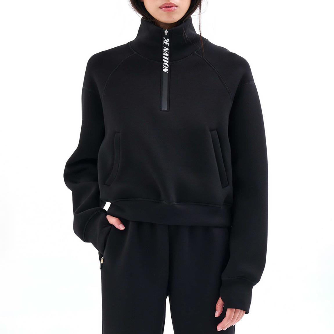Black Pressback Sweater main product photo