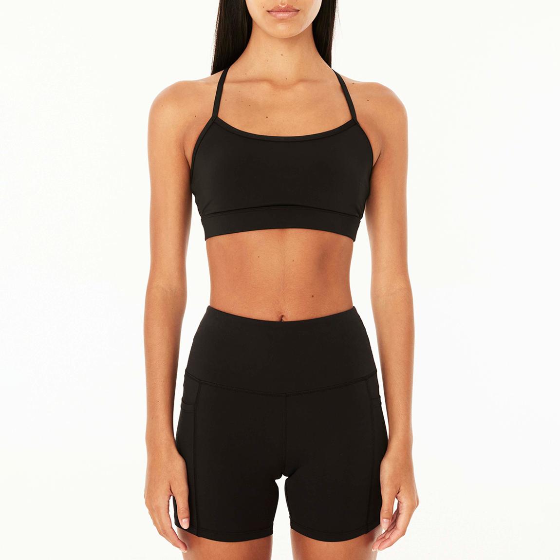 Black Reform Sports Bra main product photo