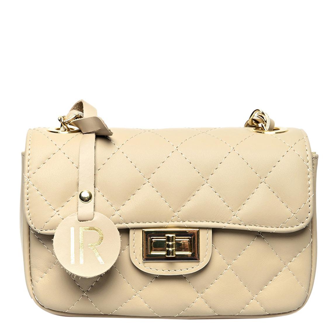 Beige Leather Crossbody Bag main product photo