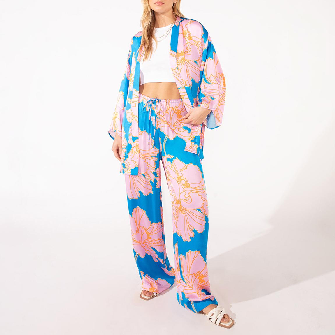 Blue/Pink Floral Trousers main product photo