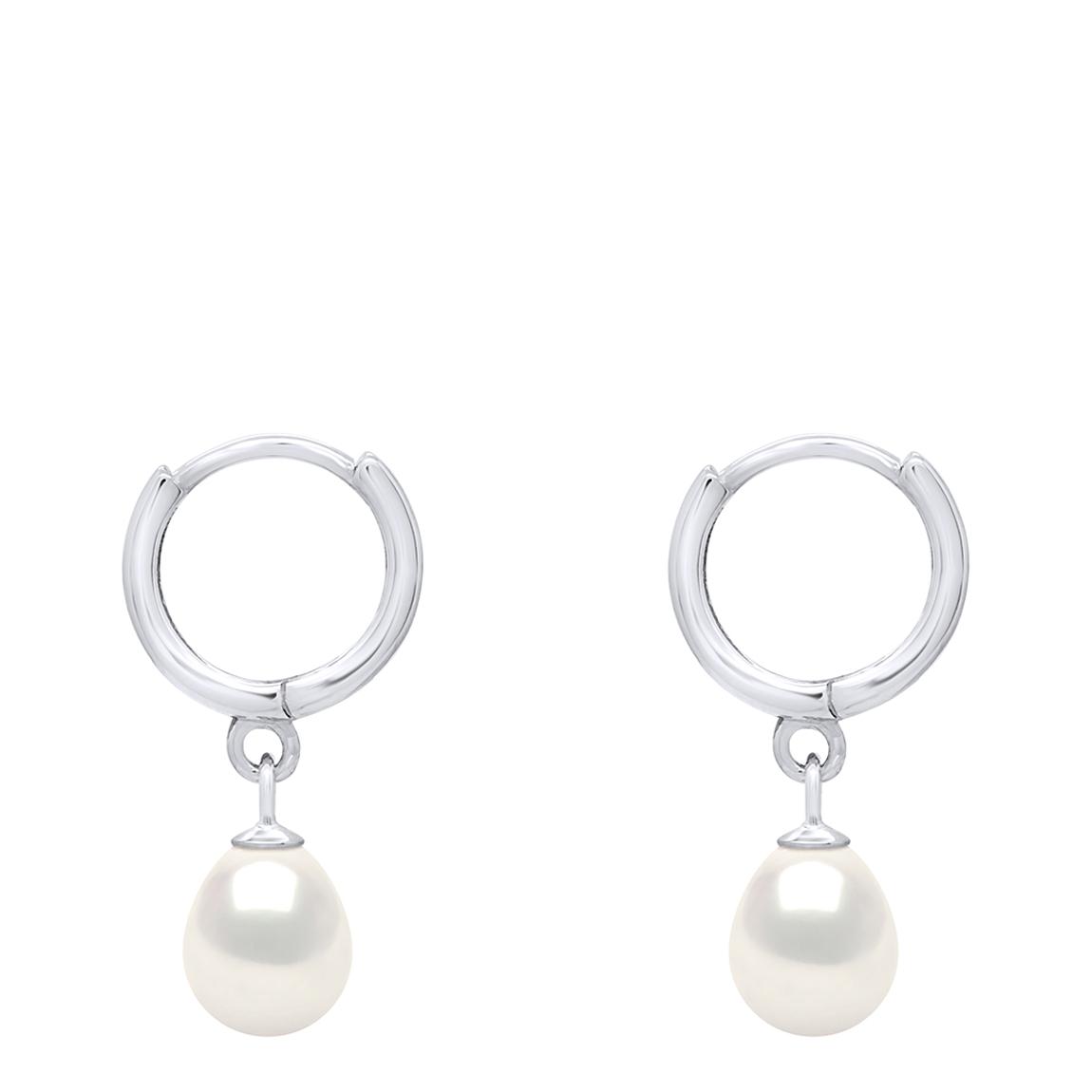 Natural White Pearl Earrings 7-8 mm main product photo