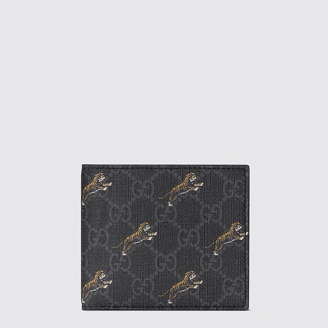 Gucci Black GG Supreme Tiger Logo Wallet main product photo