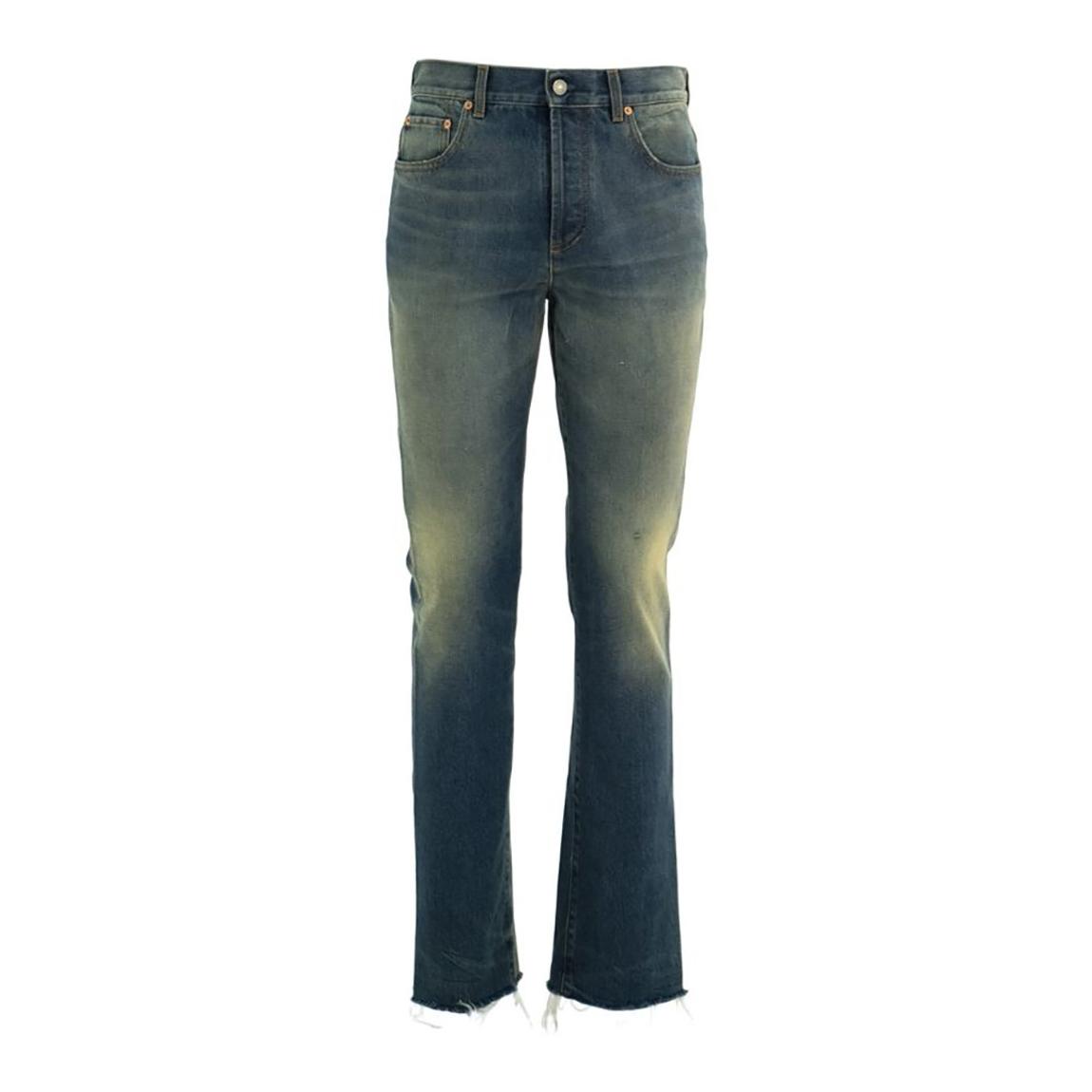 Men's Blue Raw-Cut Jeans main product photo