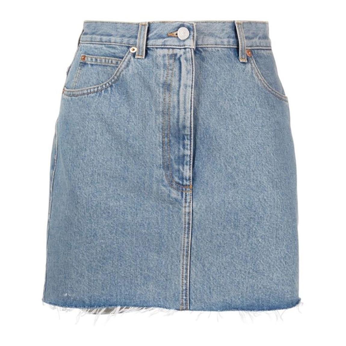 Women's Light Blue Denim Mini Skirt main product photo