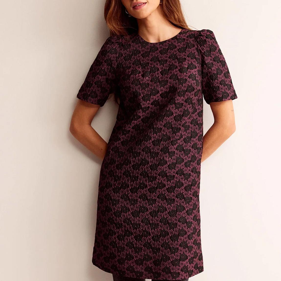 Purple Jacquard Dress main product photo