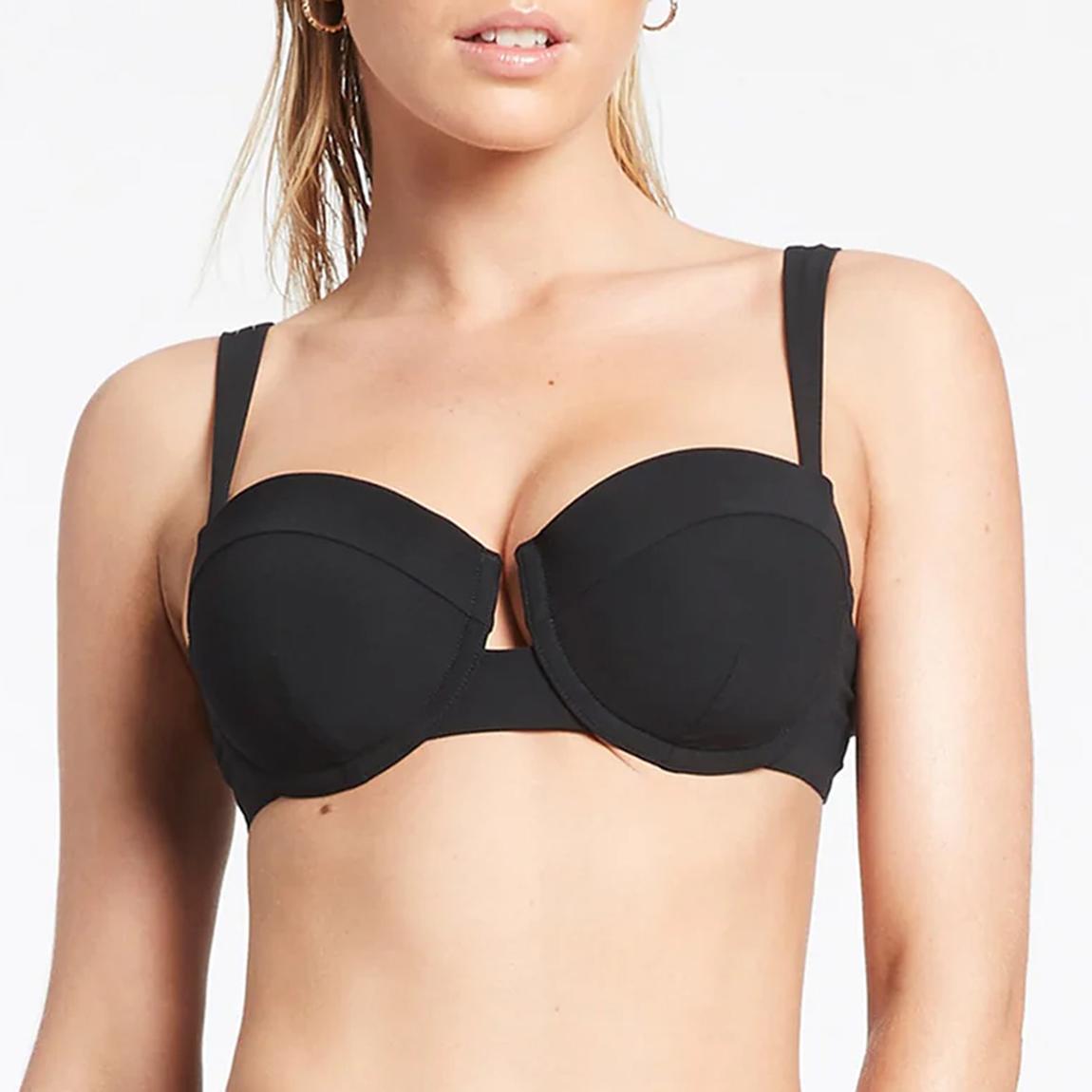 Black C-D Underwire Bikini Top main product photo