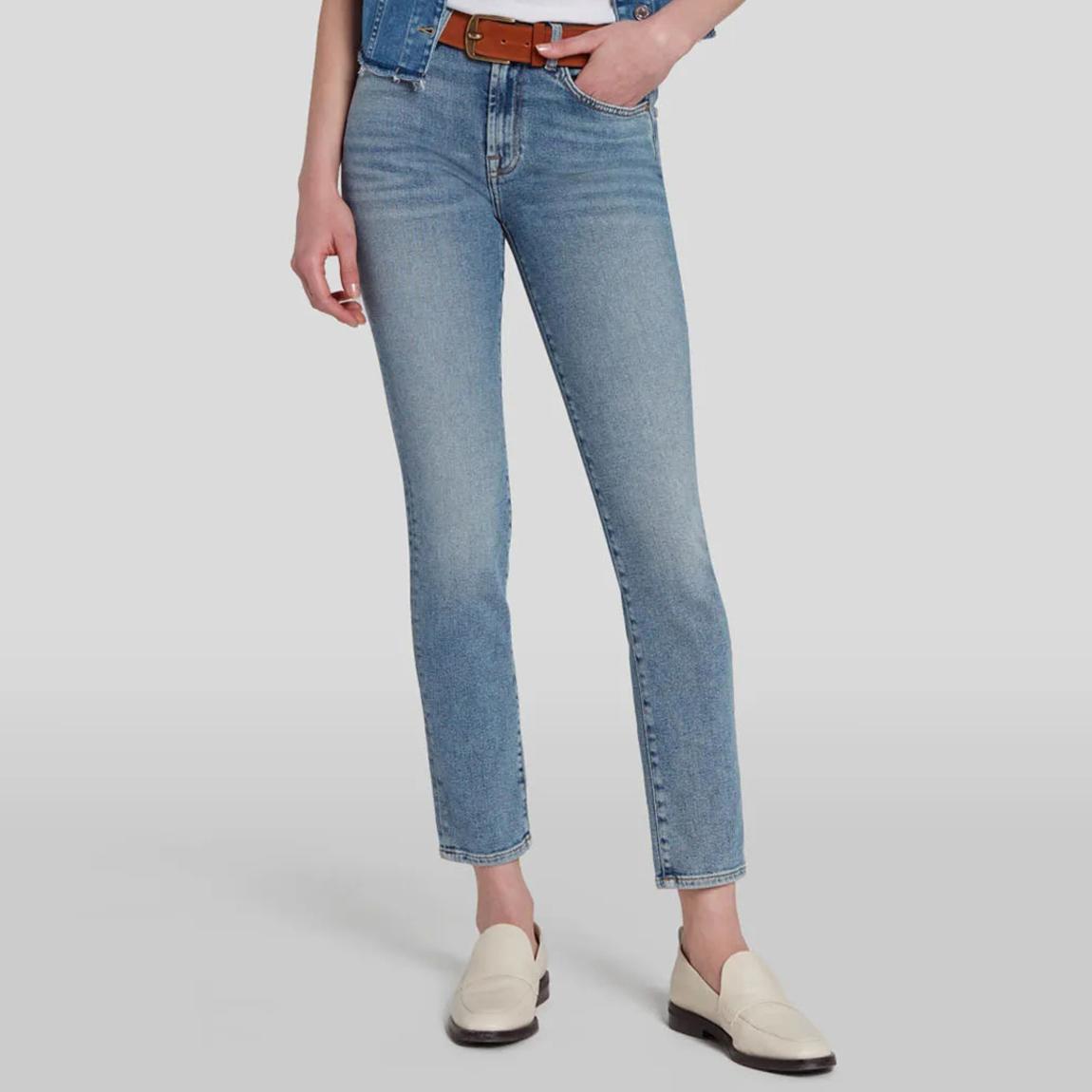Mid Blue Roxanne Slim Stretch Jeans main product photo
