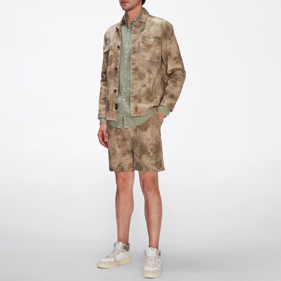 Brown Utility Camouflage Cotton Shorts main product photo