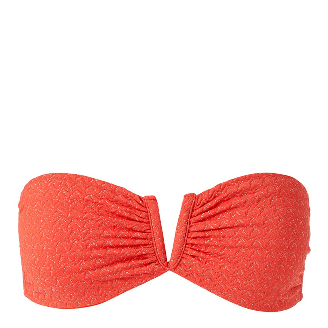 Alba Apricot Zigzag Bikini Top main product photo